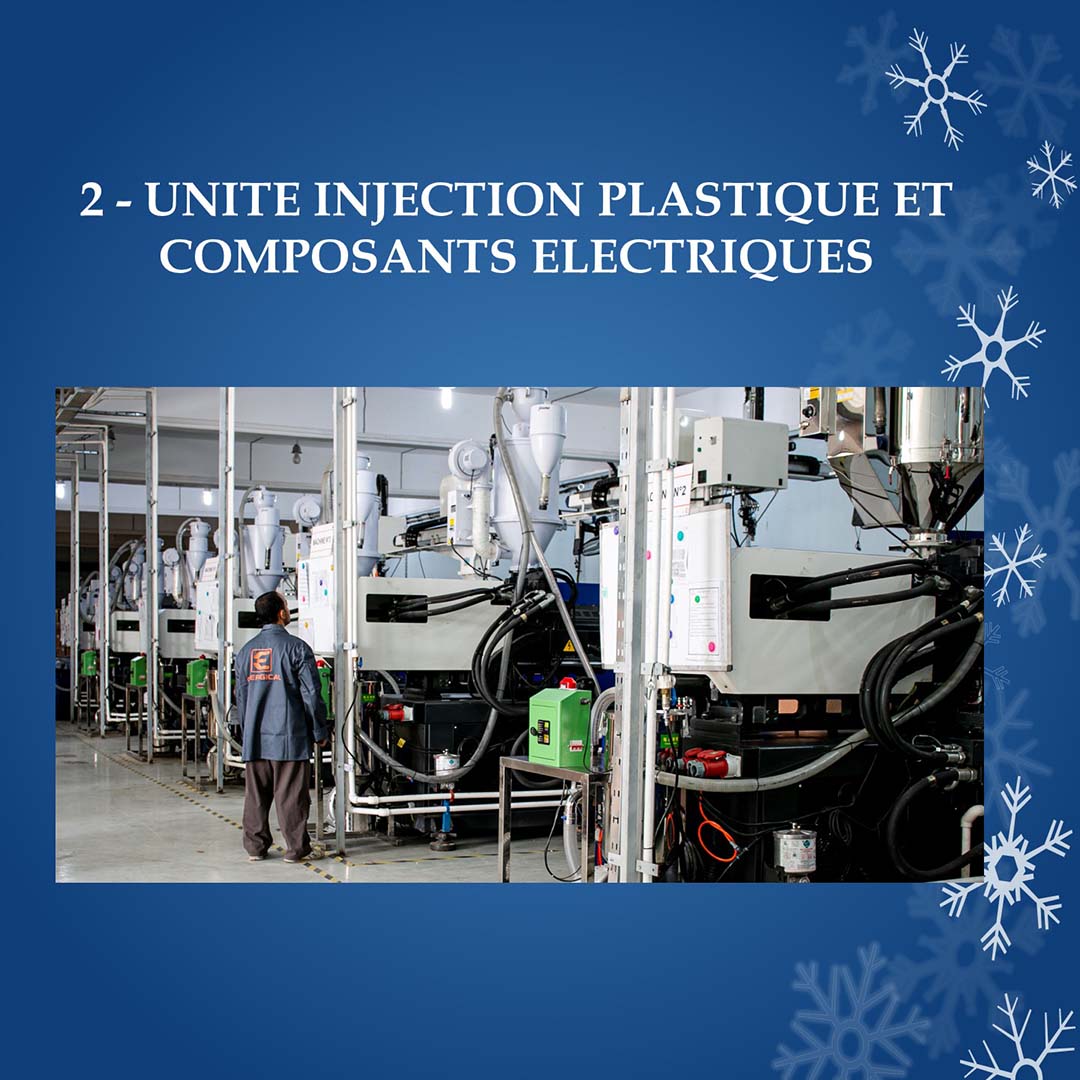 Unit&eacute; injection plastique et composants electrique