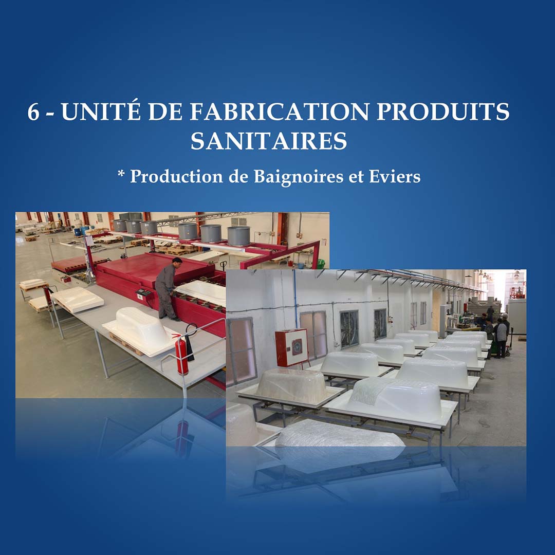 Unit&eacute; de fabrication des produists sanitaire